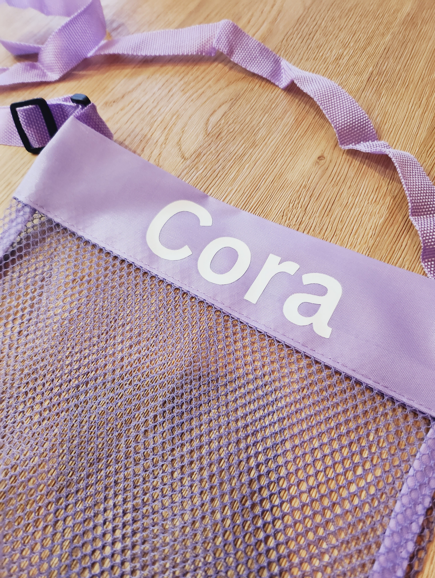 Personalised mesh beach bags