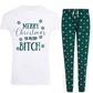 Ladies Sweary Christmas Pyjamas (B word)