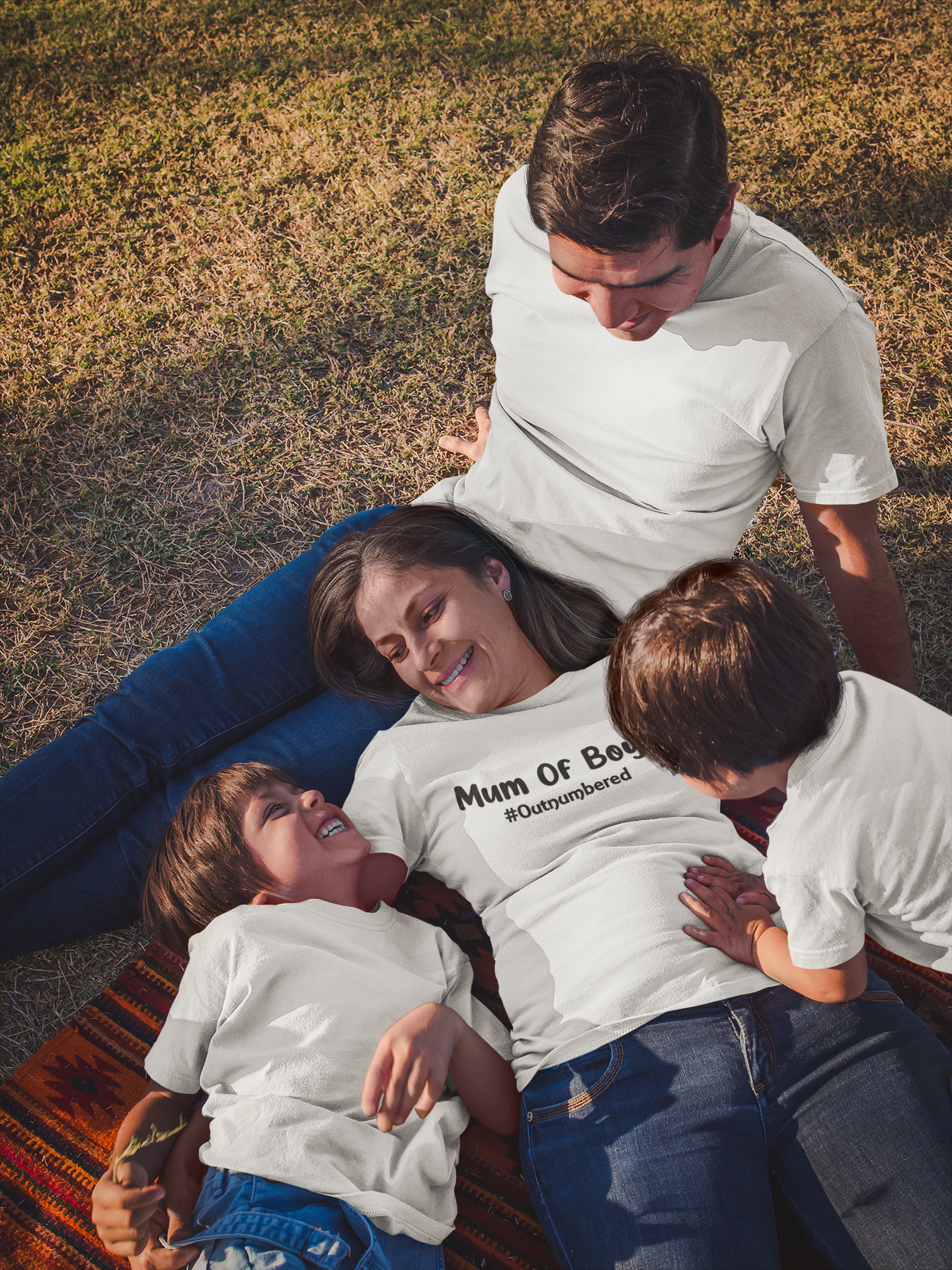 Mum of boys t-shirt - #outnumbered