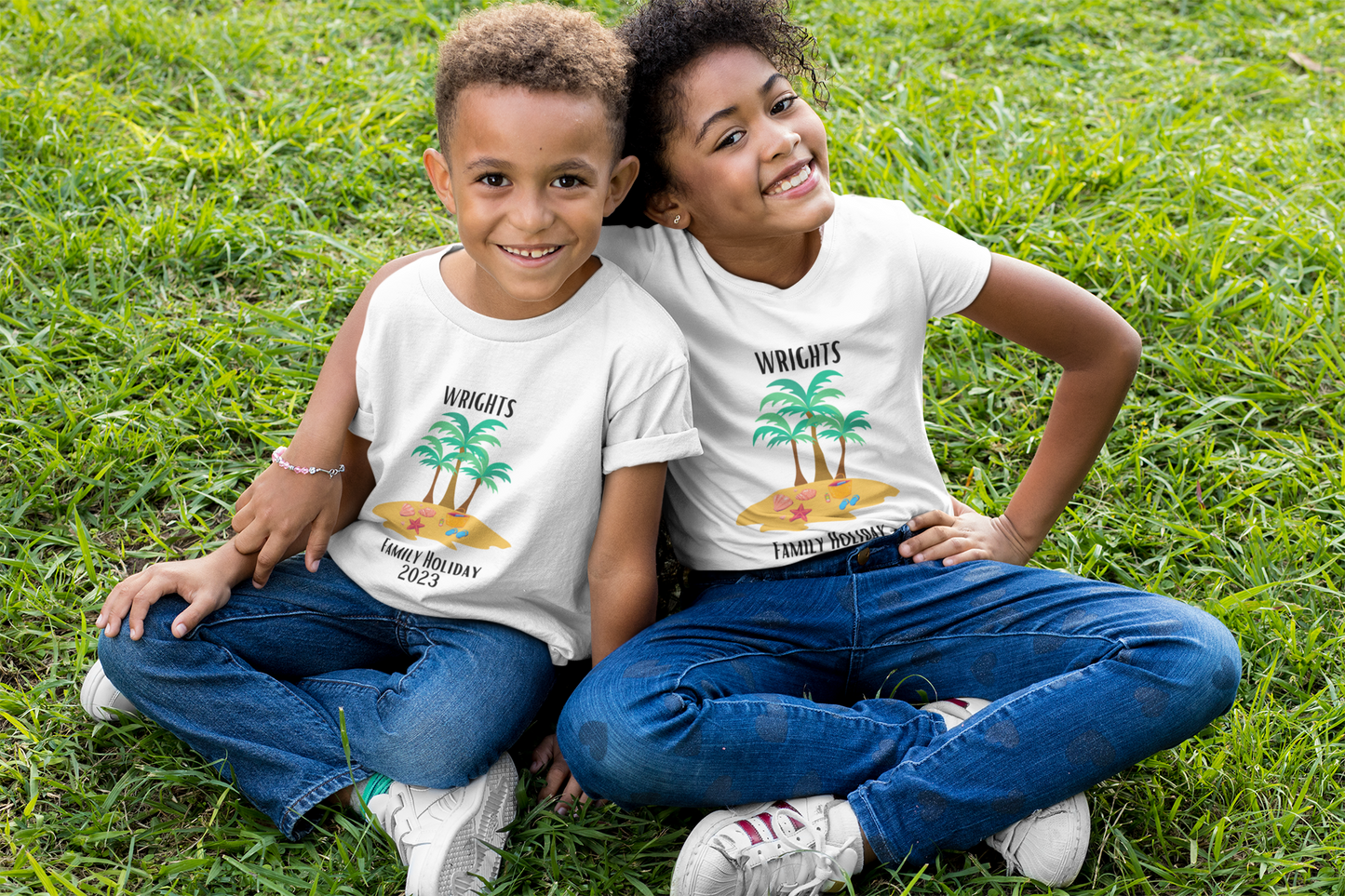 Matching family holiday t-shirts