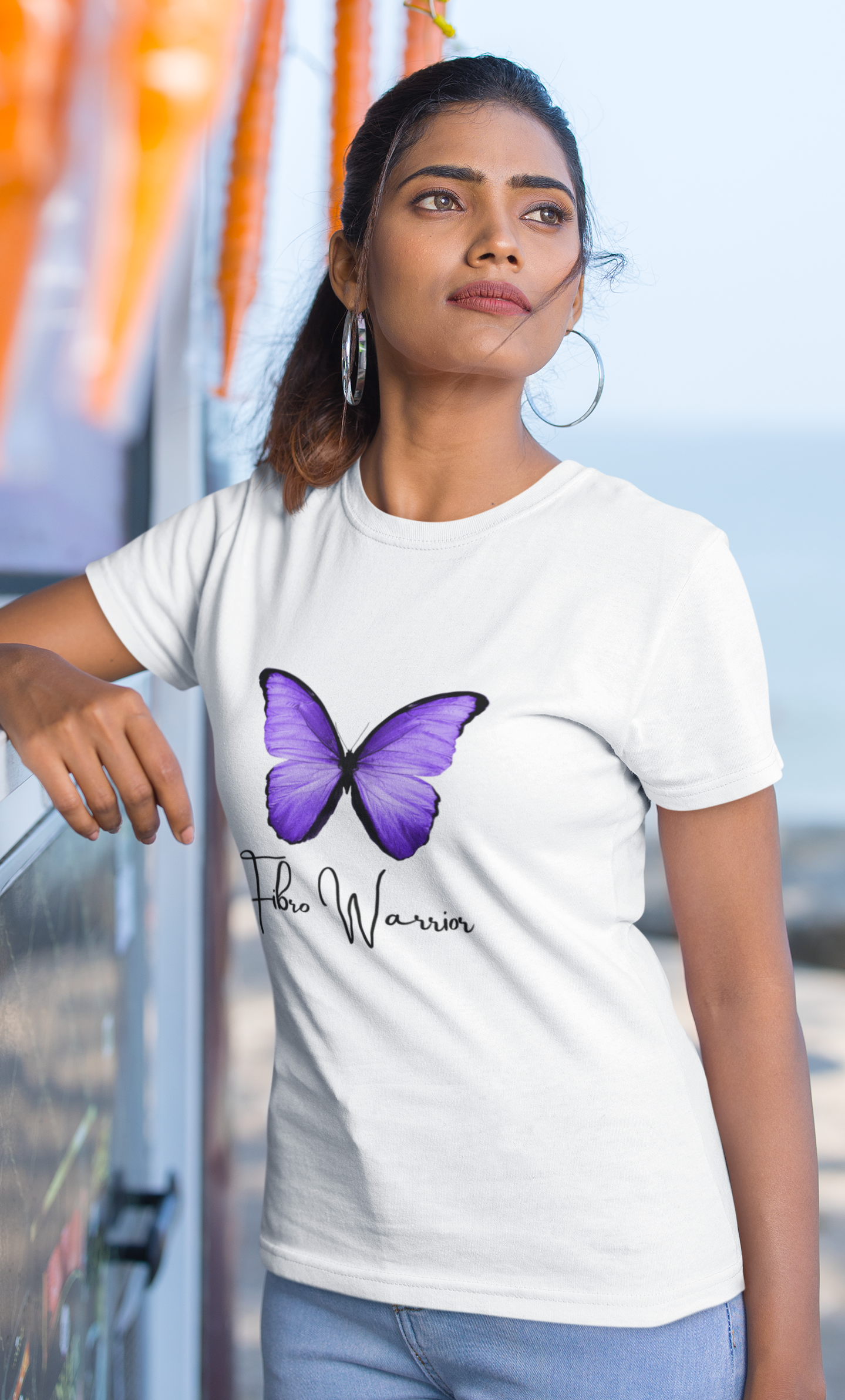 Fibro warrior butterfly t-shirt