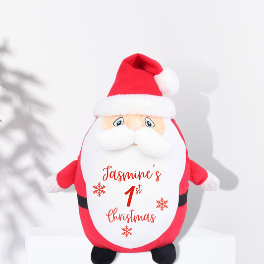 Personalised My First Christmas Santa With Snowflakes