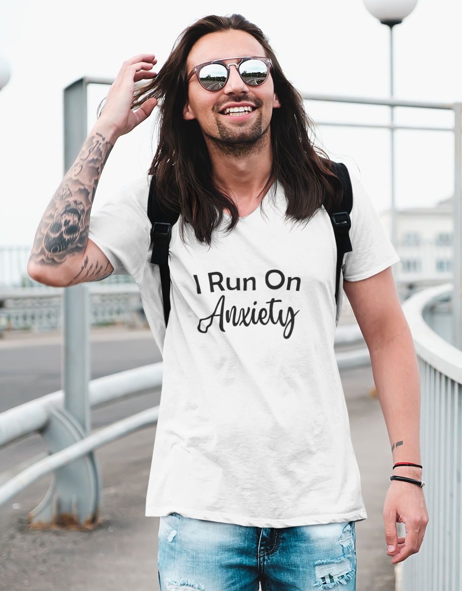 I run on anxiety t-shirt