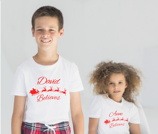 Personalised I Believe Children's Pyjamas