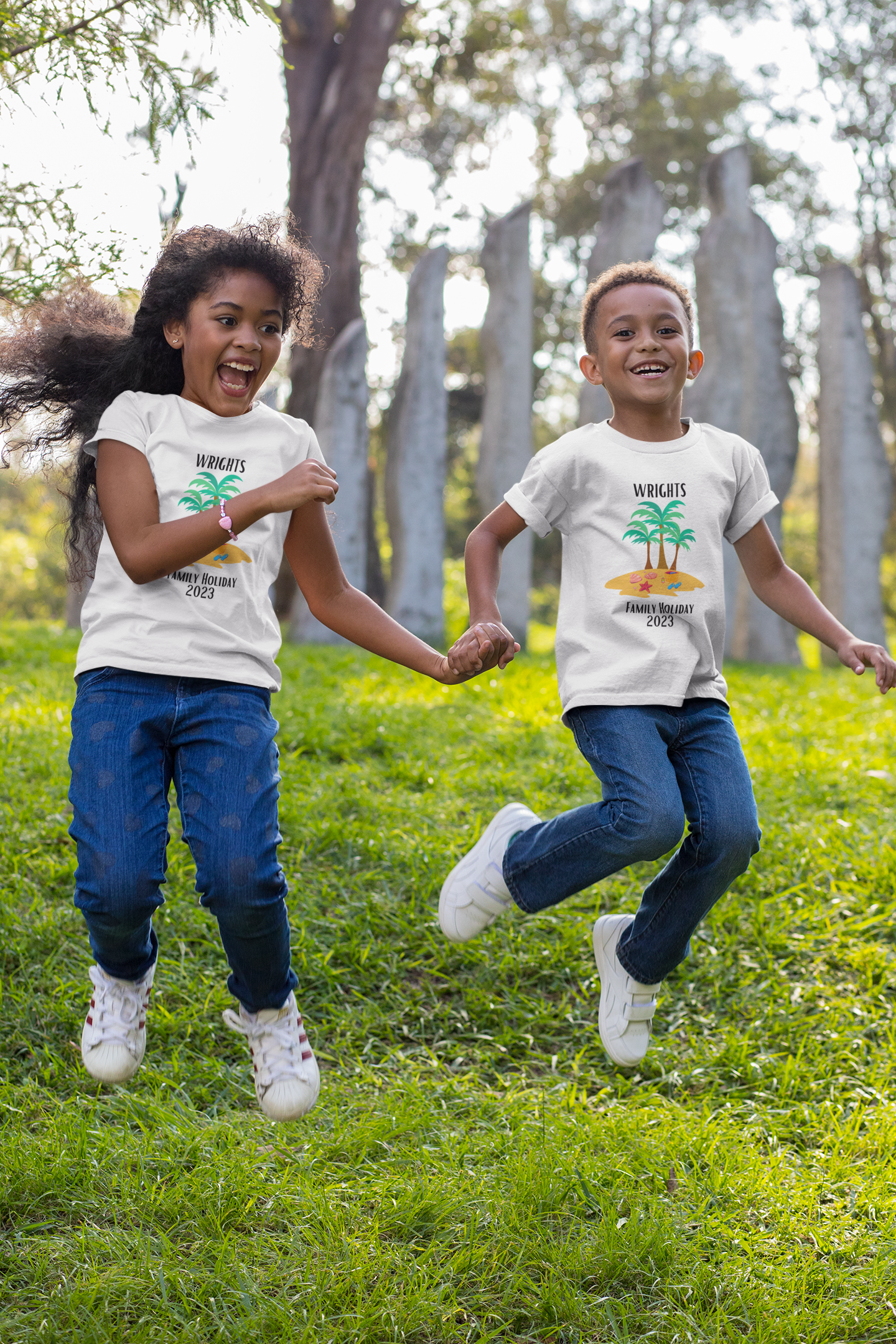 Matching family holiday t-shirts