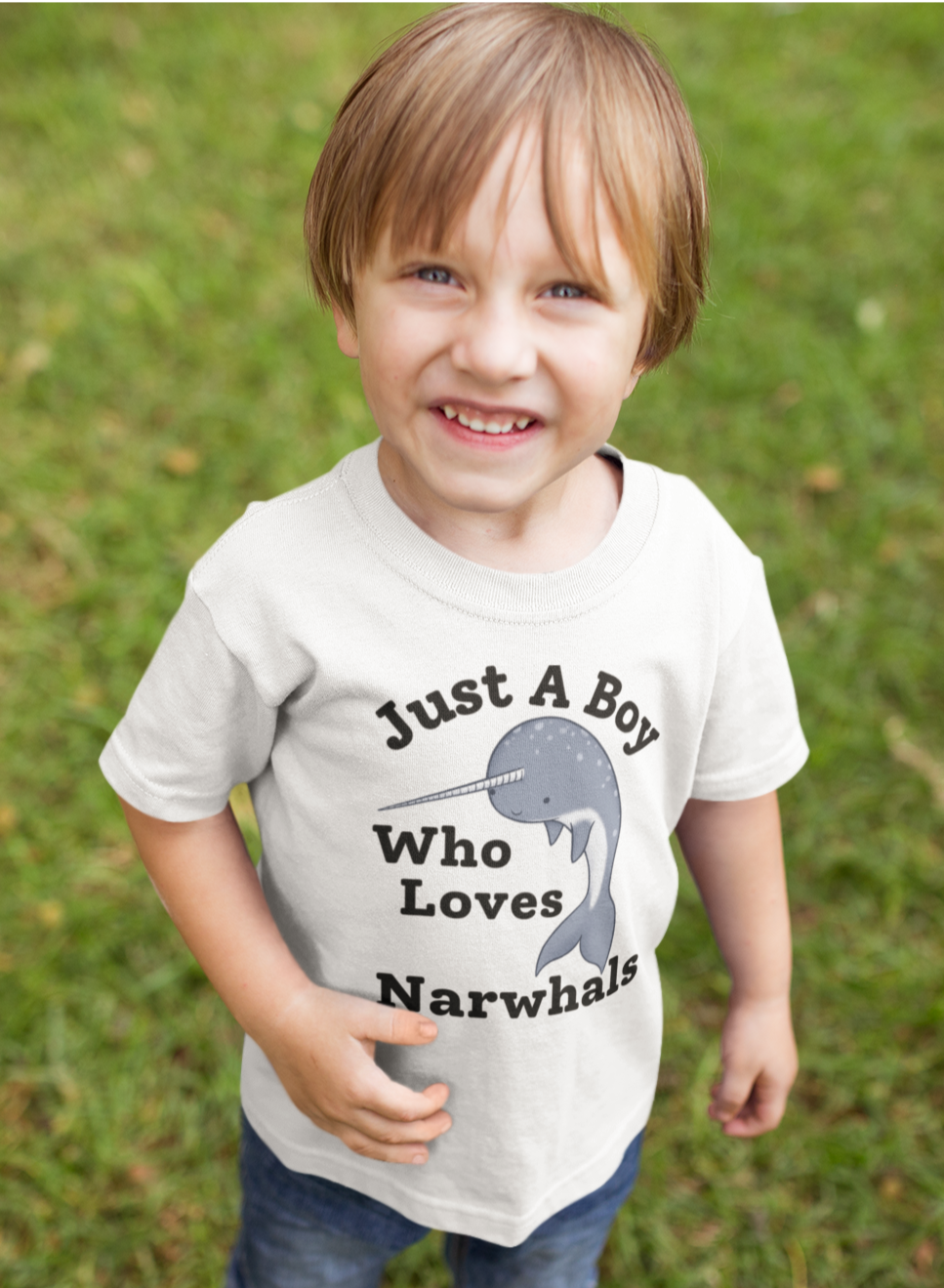 Just A Boy Who Loves Narwhals t-shirt