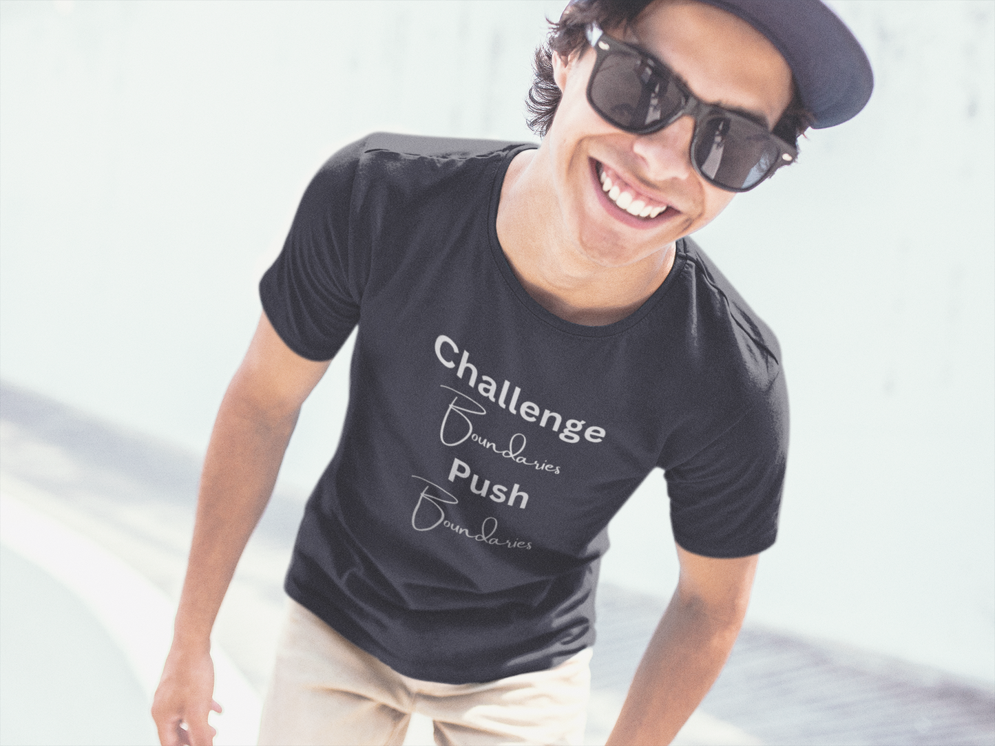 Challenge boundaries, push boundaries t-shirt