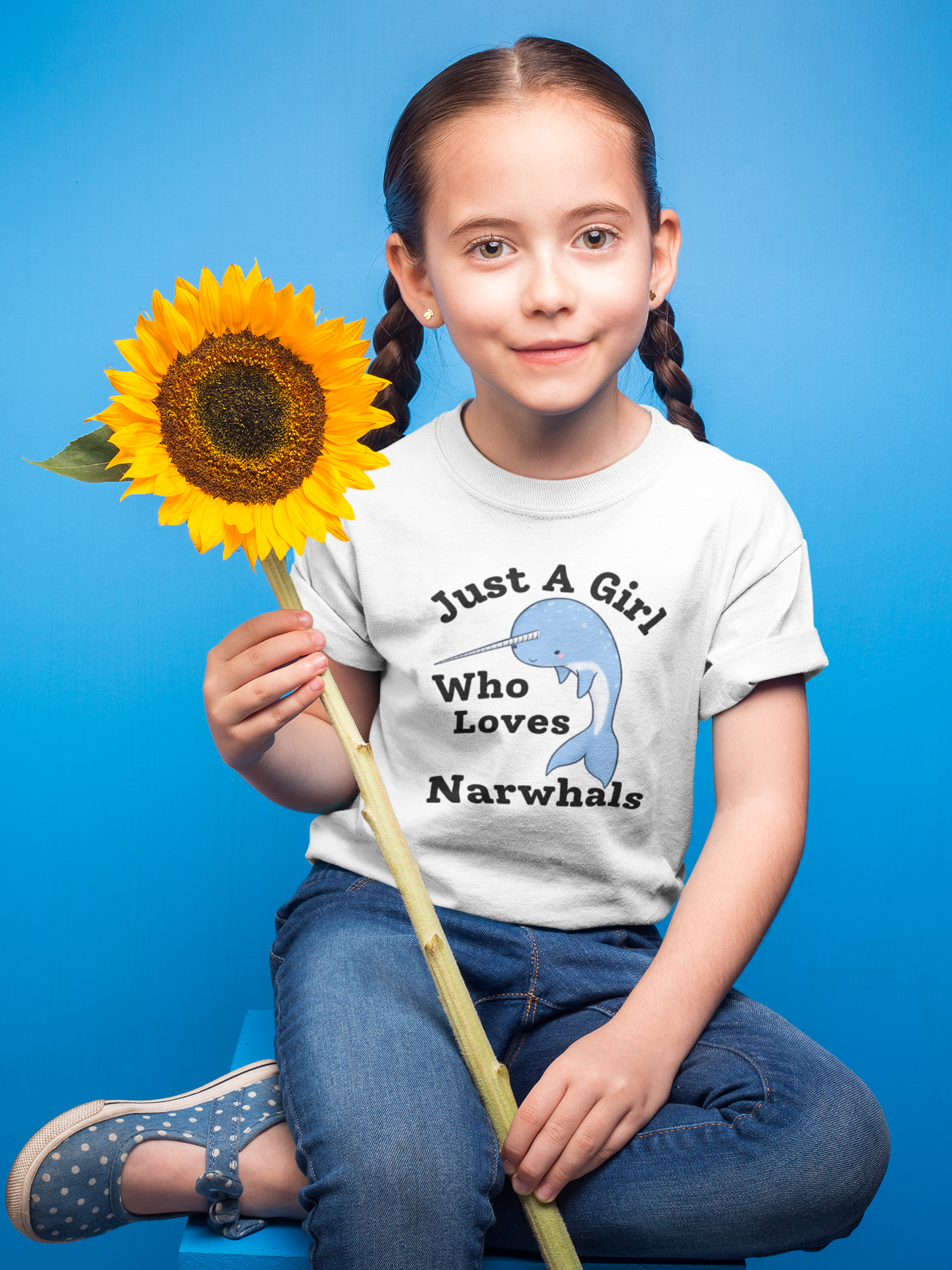 Just A Girl Who Loves Narwhals t-shirt