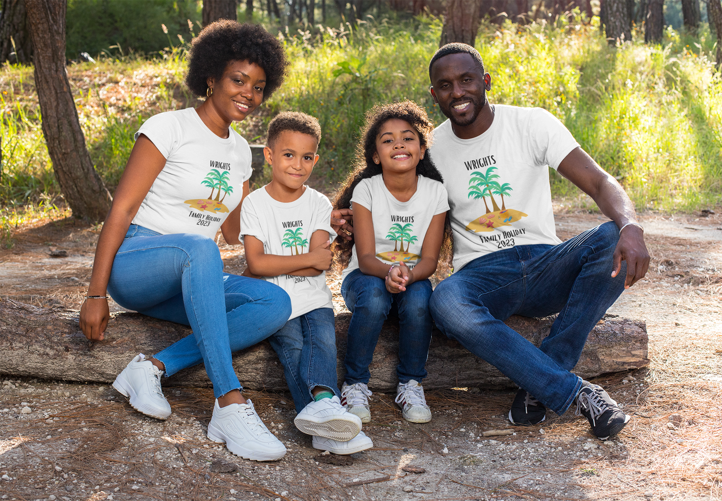 Matching family holiday t-shirts