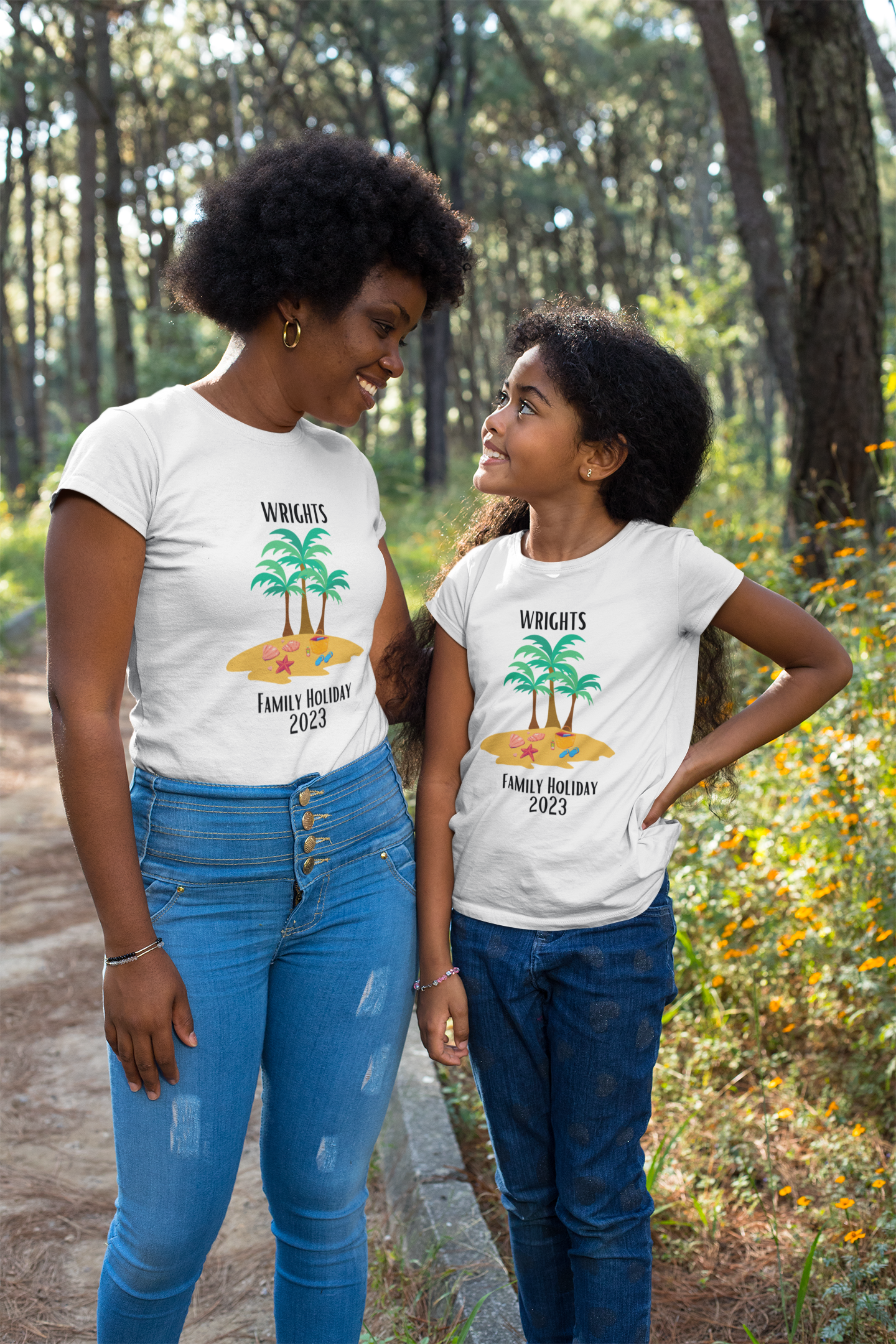 Matching family holiday t-shirts