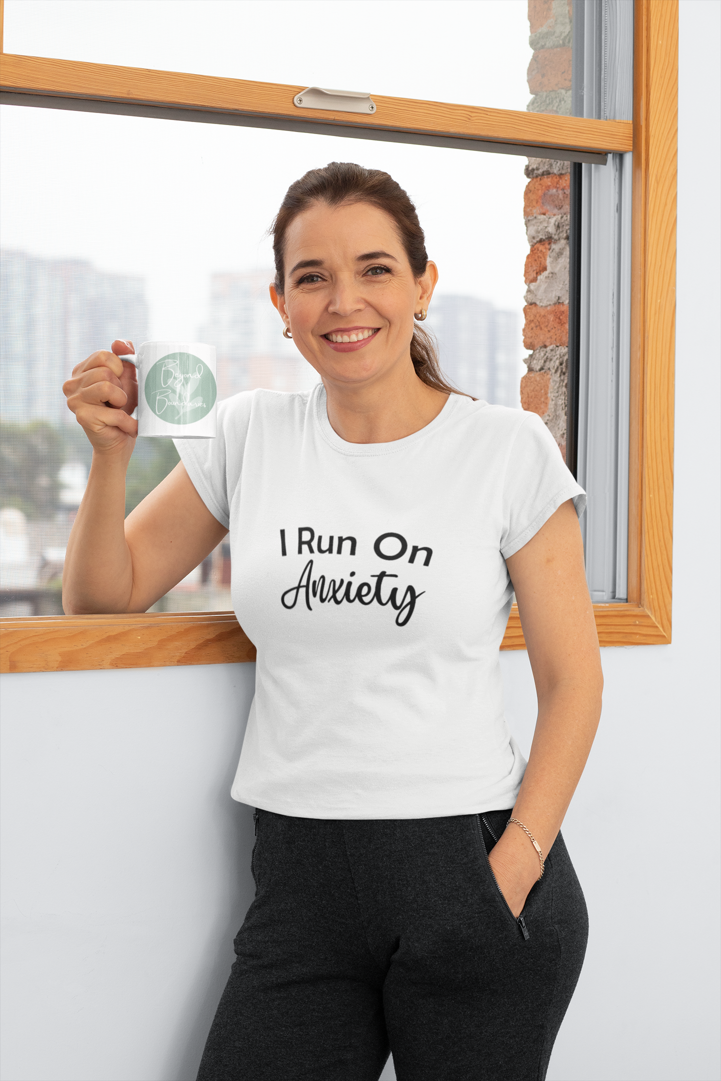 I run on anxiety t-shirt