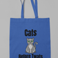 Funny Cat Reusable Tote Bag -Grey Stripe Cat