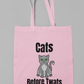 Funny Cat Reusable Tote Bag -Grey Stripe Cat