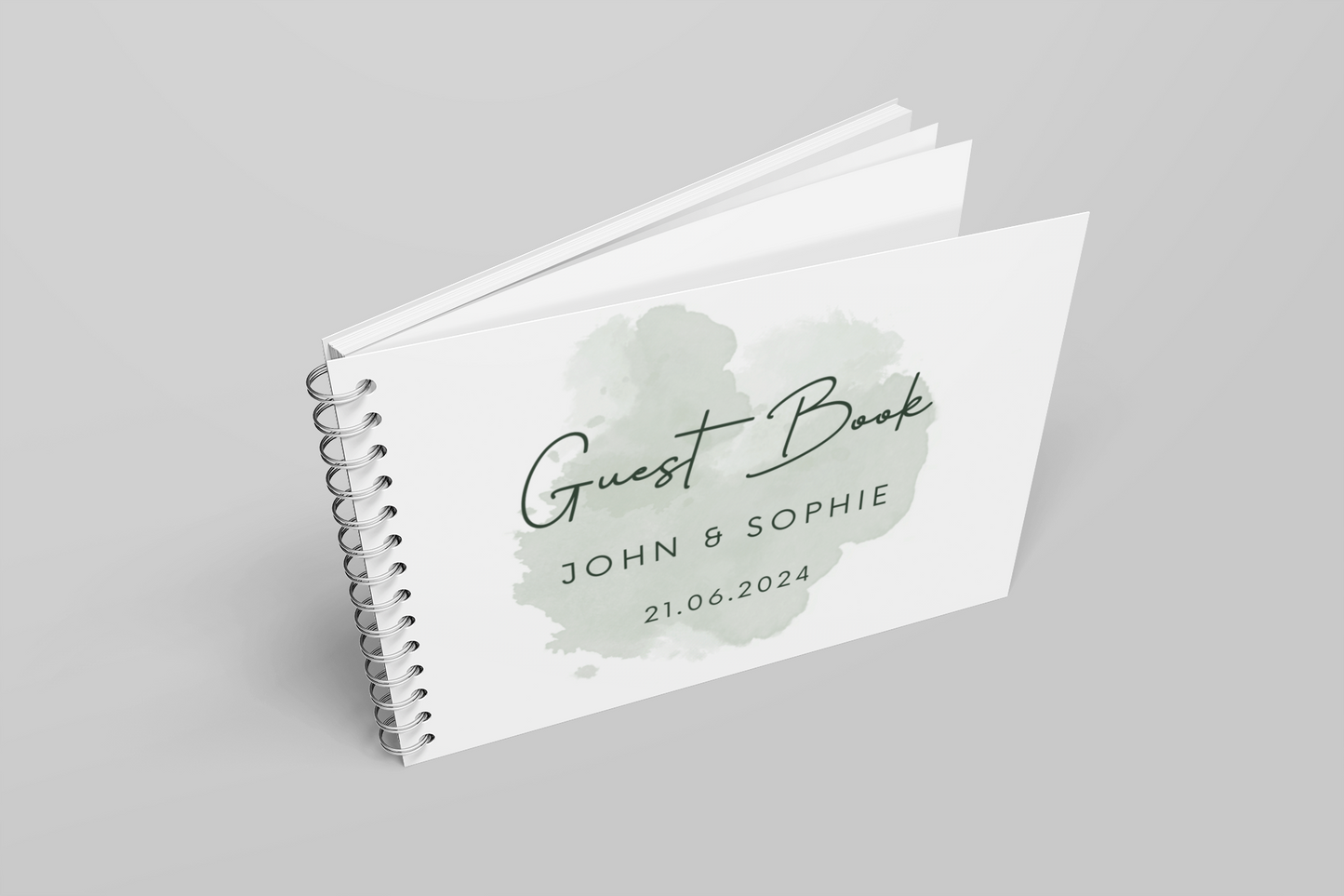 Blue Splash Wedding Guest Book