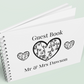 Wedding Guest Book with three hearts