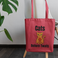 Funny Cat Reusable Tote Bag -Ginger Cat