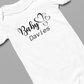 Surname and hearts baby vest