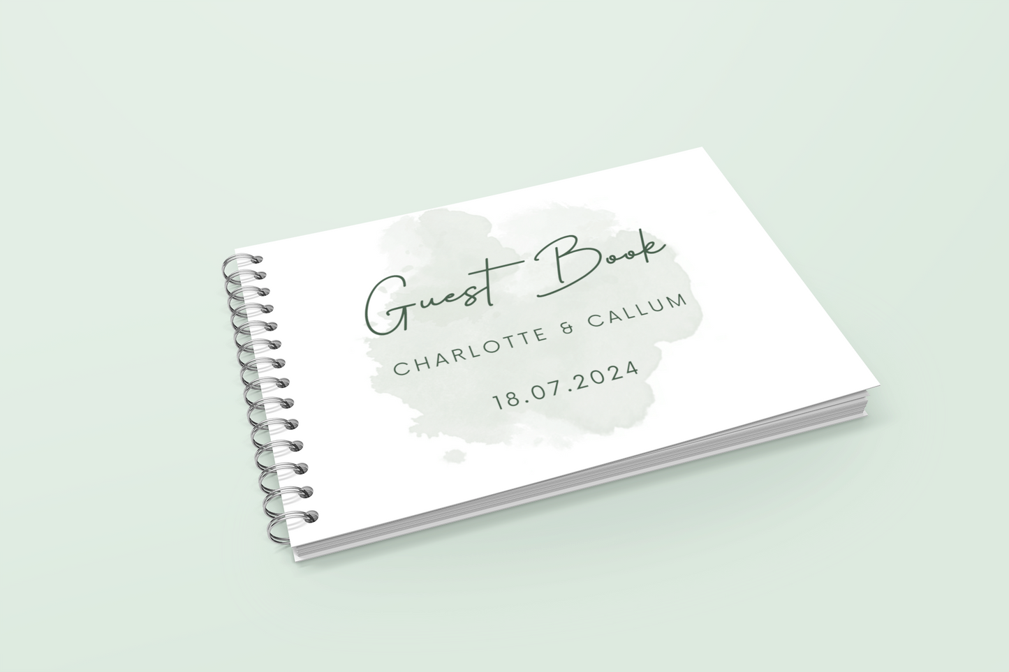 Blue Splash Wedding Guest Book