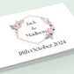 Wedding Guest Book with elegant hexagon floral border