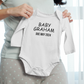 Surname and due date baby vest