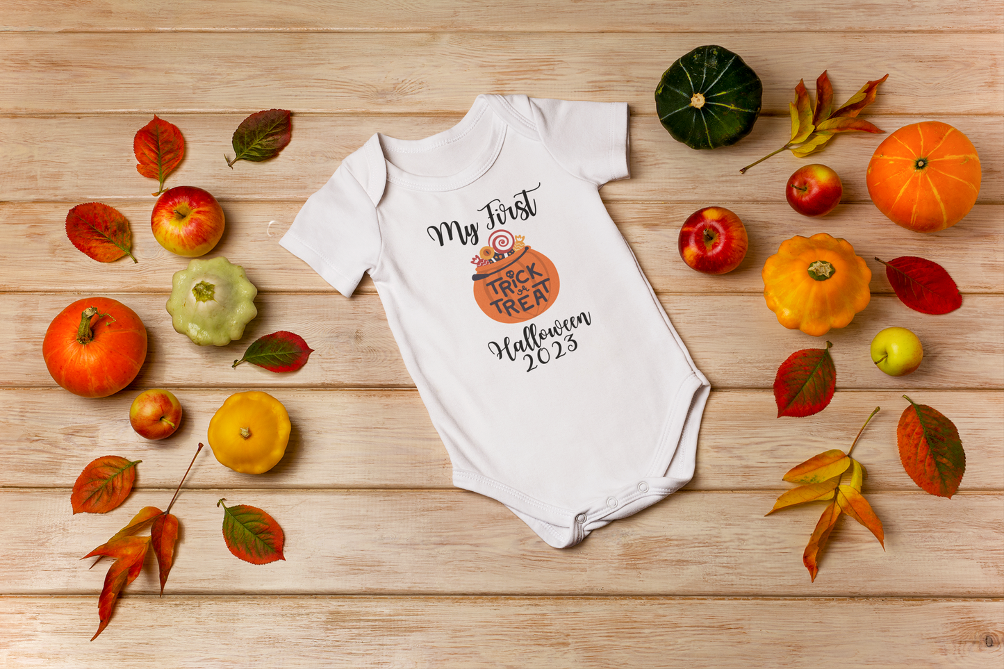 My First Halloween Baby Gro With Year