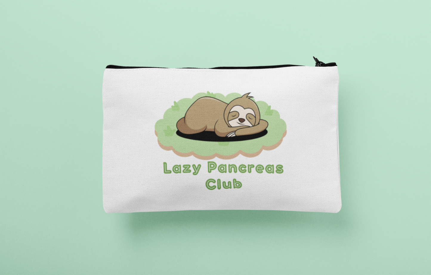 Lazy Pancreas Club Pouch With Sloth