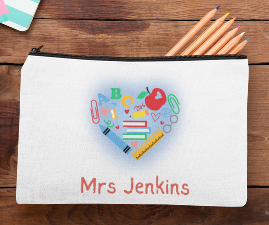 Heart School Pencil Case