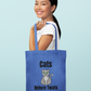 Funny Cat Reusable Tote Bag -Grey Stripe Cat