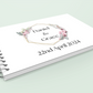 Wedding Guest Book with elegant hexagon floral border