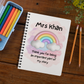 Teacher A5 Notebook -Rainbow