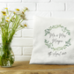 Mr and Mrs Cushion Cover With Green Foliage