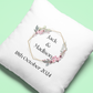 Mr and Mrs Cushion Cover With Floral Hexagon