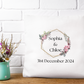 Mr and Mrs Cushion Cover With Floral Hexagon