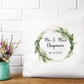 Mr and Mrs Cushion Cover With Green Foliage Hexagon