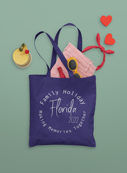 Personalised Family Holiday Tote Bag