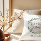 Mr and Mrs Cushion Cover With Green Foliage