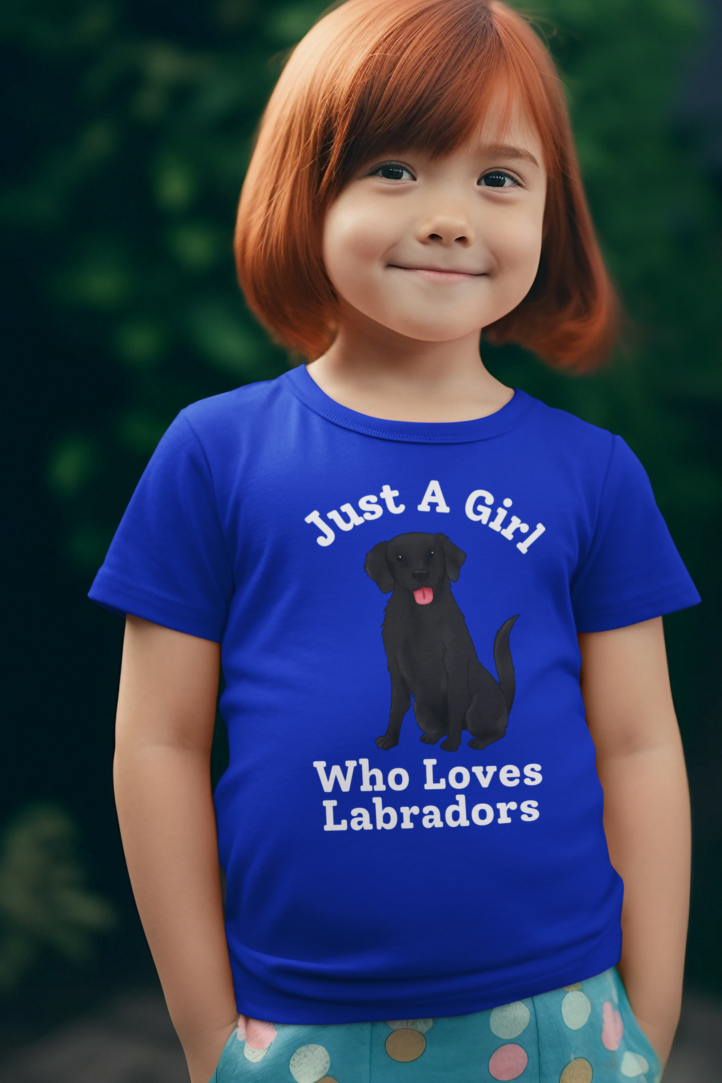 Just A Girl Who Loves Labradors blue t-shirt