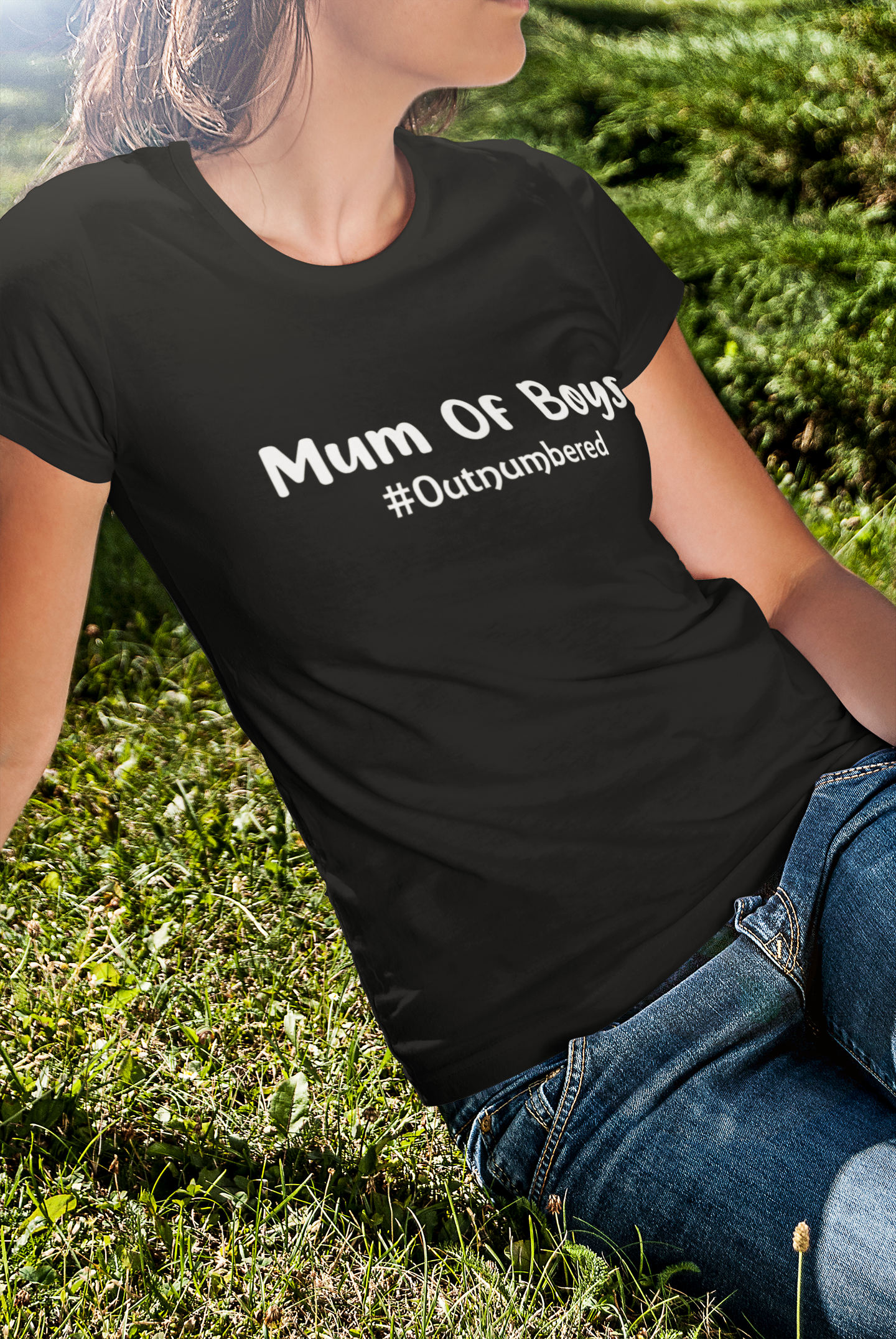 Mum of boys t-shirt - #outnumbered