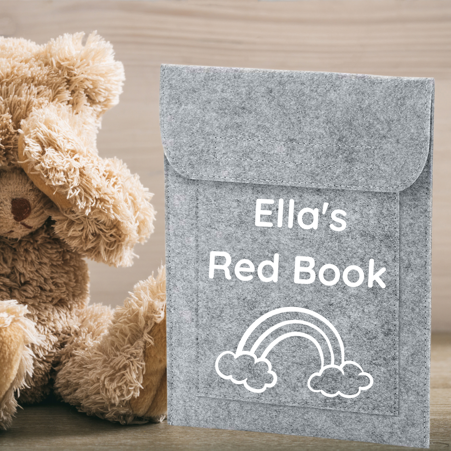 Personalised baby red book cover