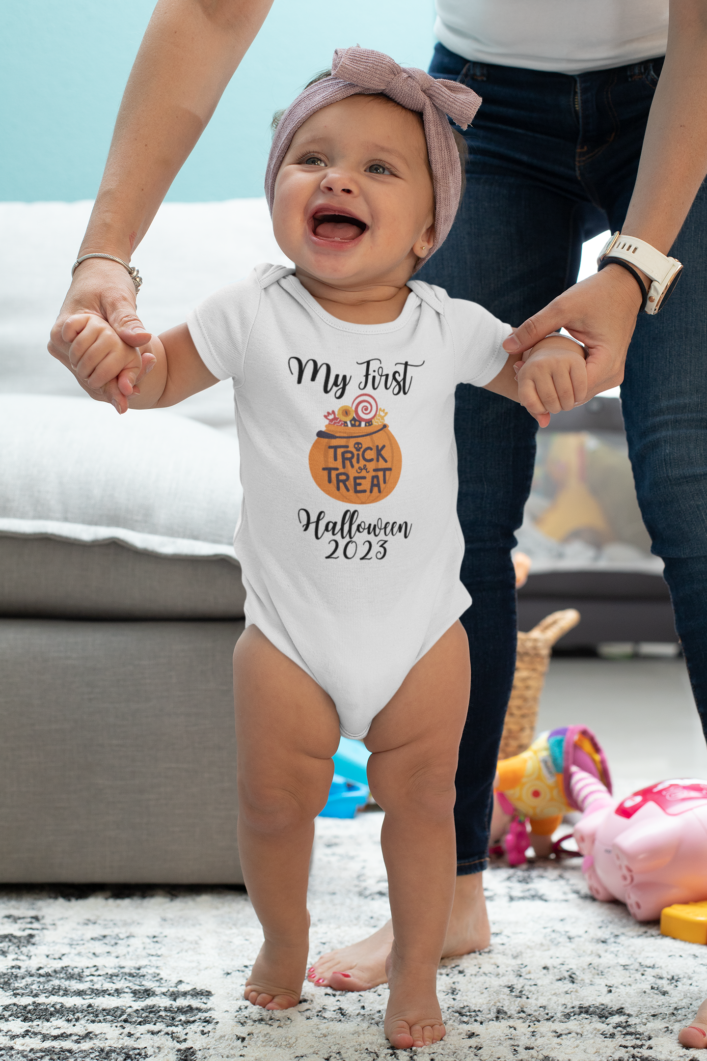 My First Halloween Baby Gro With Year