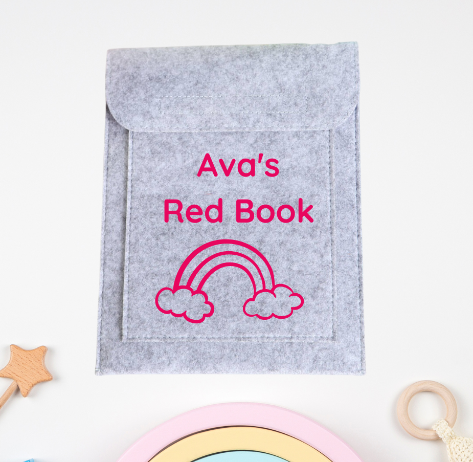 Personalised baby red book cover