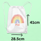 Watercolour rainbow drawstring bag