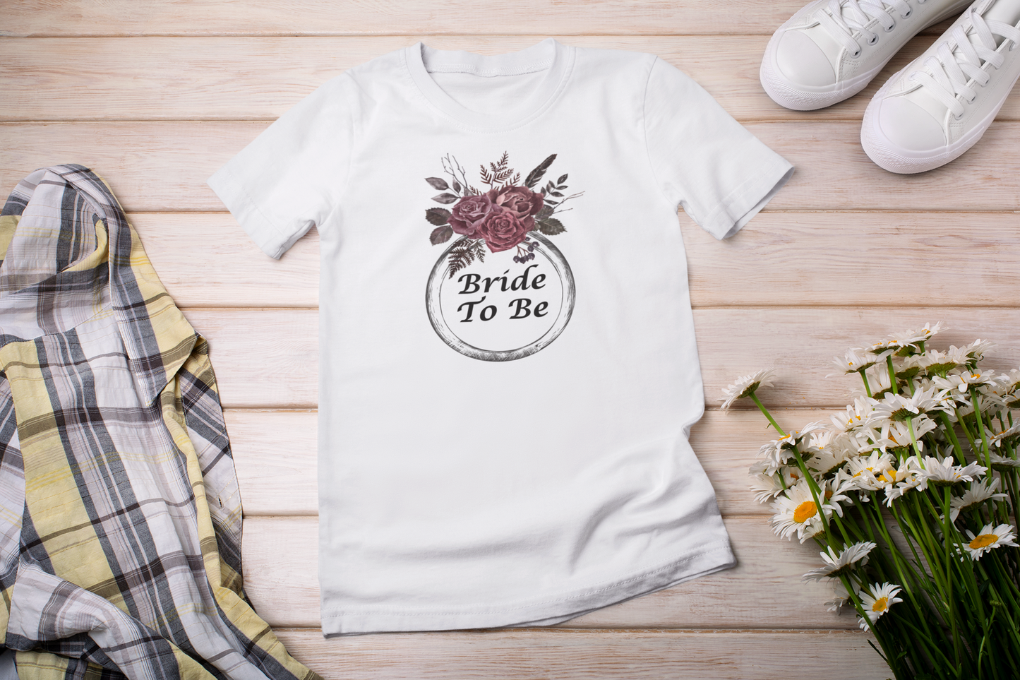 Dark rose bridal t-shirt