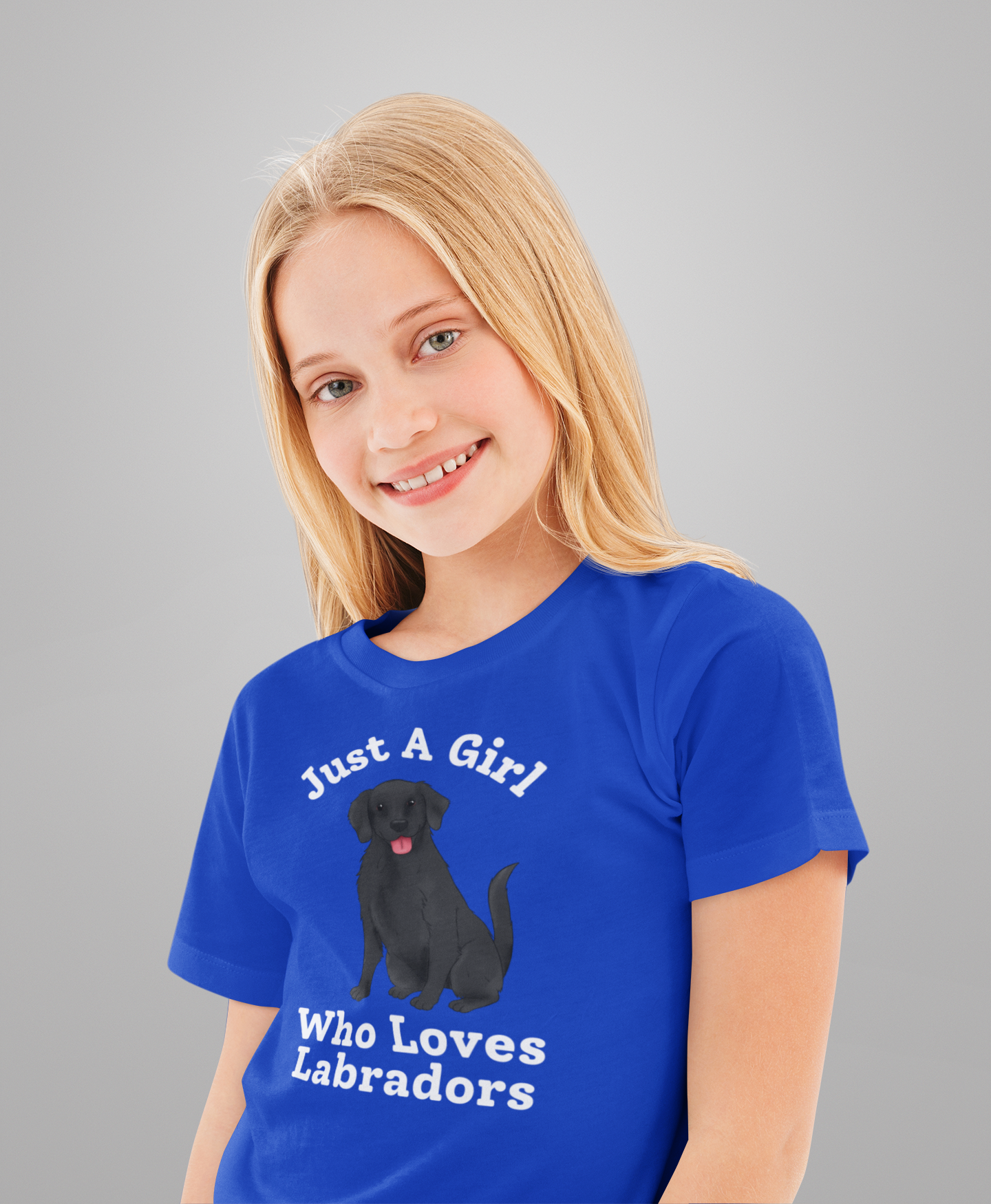 Just A Girl Who Loves Labradors blue t-shirt