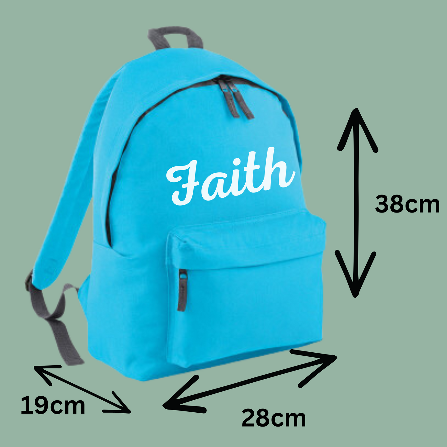 Personalised back to school backpack (script font)