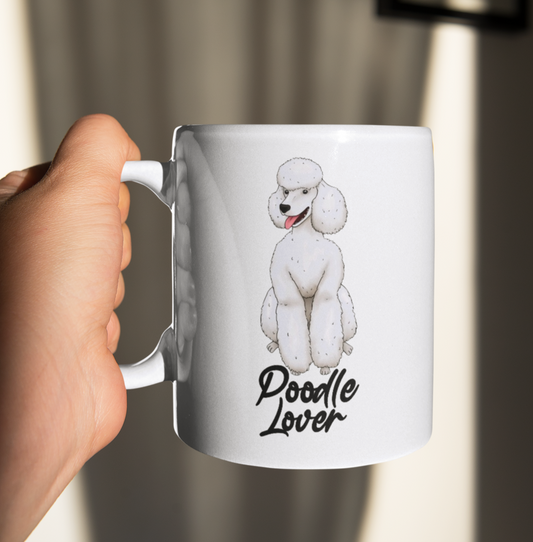 White Poodle Lover Mug