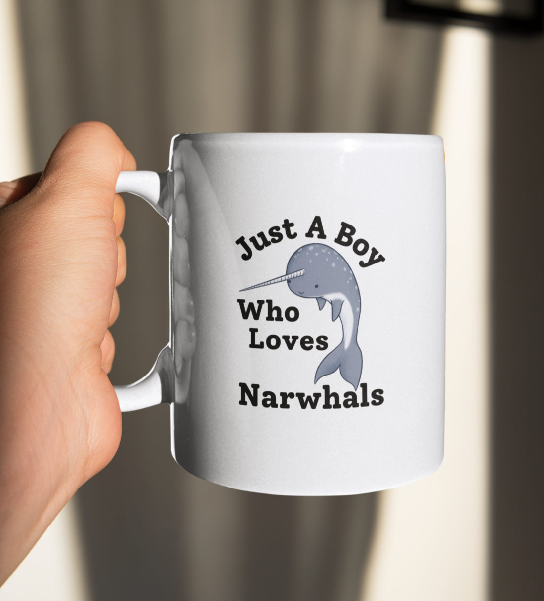 Narwhal mug - Just a boy who loves narwhals