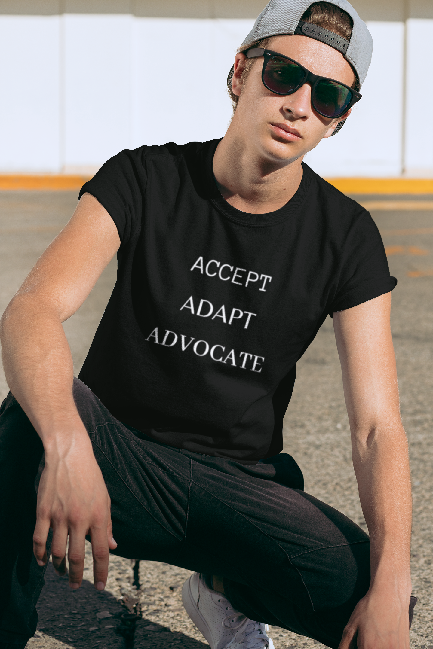 Disability advocate t-shirt - Accept, Adapt, Advocate