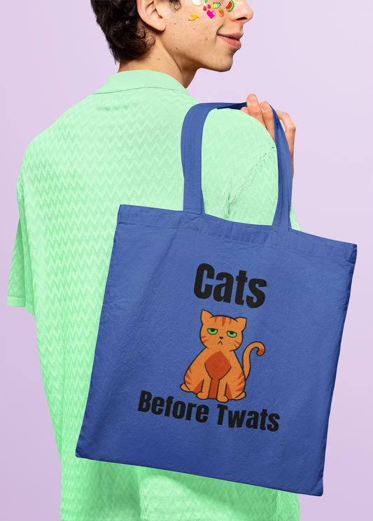 Funny Cat Reusable Tote Bag -Ginger Cat