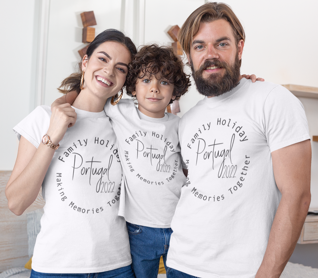 Matching family holiday t-shirts